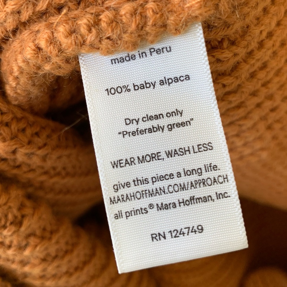 Mara Hoffman Anthropologie 100% Alpaca Balloon Sleeve Knit Pullover Sweater NWT - Picture 8 of 10
